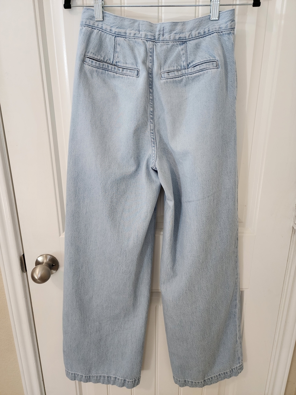 Madewell The Harlow Wide Leg Trouser Jeans Size 24 Light Wash High Rise - Picture 3 of 13
